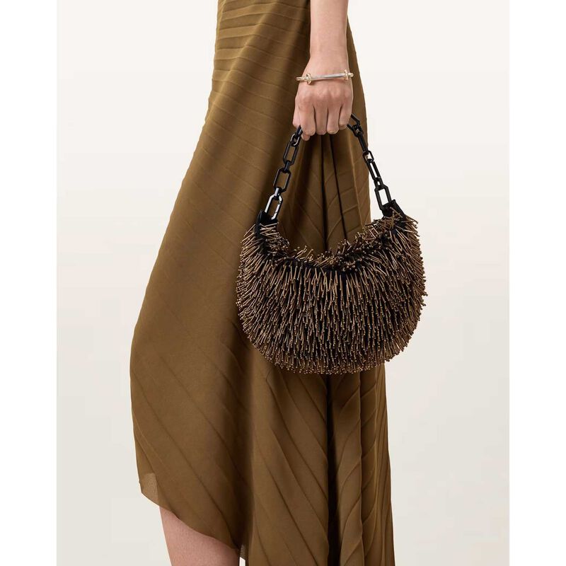 AllSaints Madea Chain Strap Beaded Bag image number 1